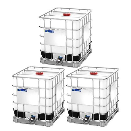 Kit com 3 IBC Containers de 1000 Litros Certificado - Standard