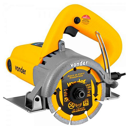 Serra Mármore SMV 1300 com disco - VONDER refrigeração 127V sem kit de refrigeração