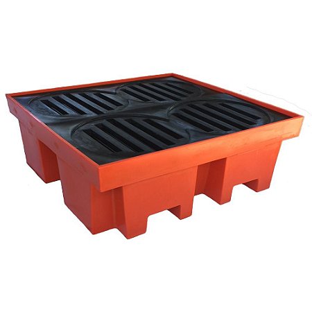 Pallet de Contenção Laranja para 4 tambores - 420 L