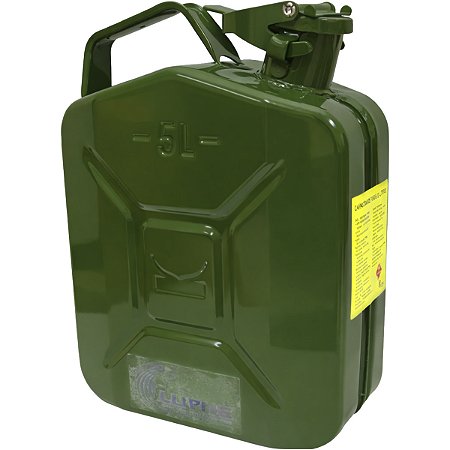 Galão Militar 5 Litros p/ Diesel Gasolina Etanol Querosene