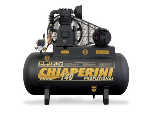 Compressor de Ar 10 PCM 2HP 110 Litros Trifásico - CHIAPERINI