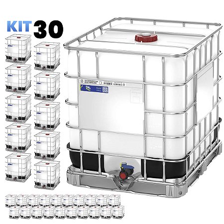 Kit com 30 IBC Containers 1000 Litros Certificado - Standard