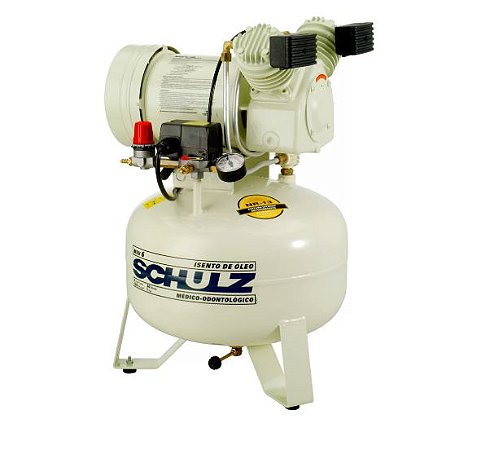 Compressor Odontológico Isento de Óleo 30 Litros 1HP - SCHULZ