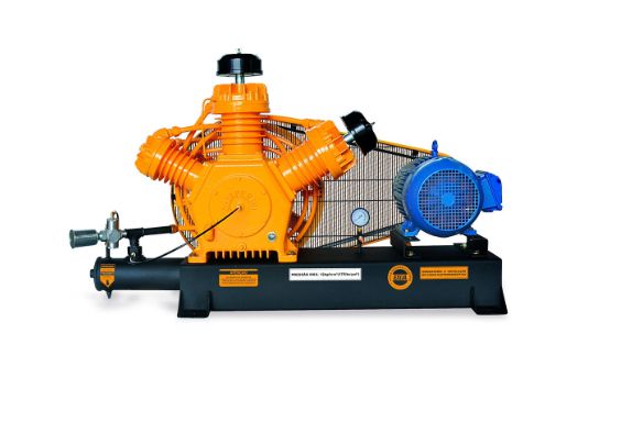 Compressor de Alta Pressão Sobre Base CJ40 AP3V 40 Pés 175PSI 10HP 220/380V Trifásico Contínuo - CHIAPERINI