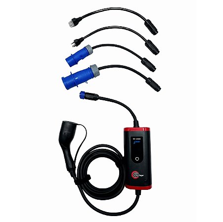 Carregador Portátil Carro Elétrico Tipo 2 7kW 32A 220V com Adaptadores