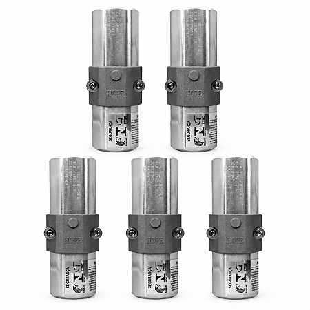 kIT Com 5 Válvula de Segurança Breakaway 3/4" Lupus - Certificado pelo Inmetro