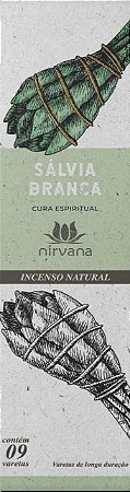 Incenso Natural 9 varetas Nirvana - Sálvia Branca