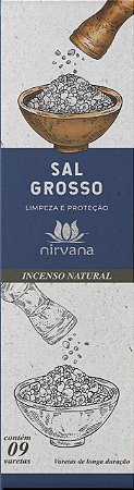 Incenso Natural 9 varetas Nirvana - Sal Grosso