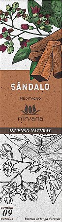 Incenso Natural 9 varetas Nirvana - Sândalo