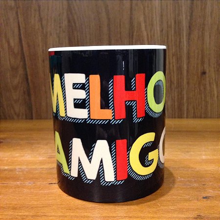 Caneca Cerâmica - Melhor amigo colorida