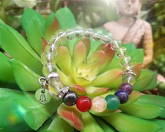 Pulseira de Cristal com Pedra 7chakras