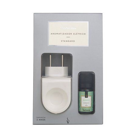 Kit Aromatizador Elétrico Standard Branco com Essência BAMBOO