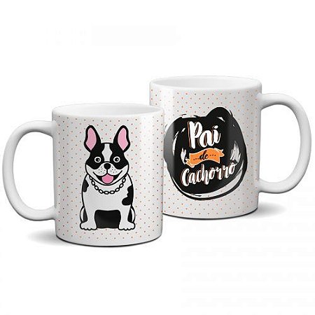 Caneca 360ml Cores Diversas - Pai de Cachorro