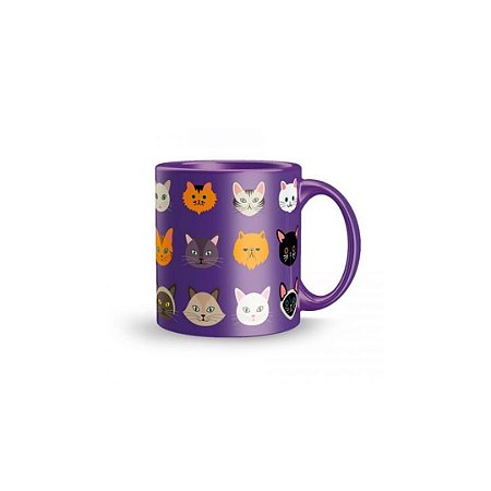 Caneca 100ml cores diversas - Raças de Gato