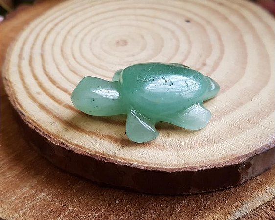 Mini Tartaruga de Pedra 9g - Quartzo Verde