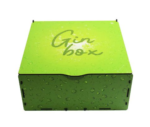 Kit Gin na caixa MDF com Especiarias - Verde