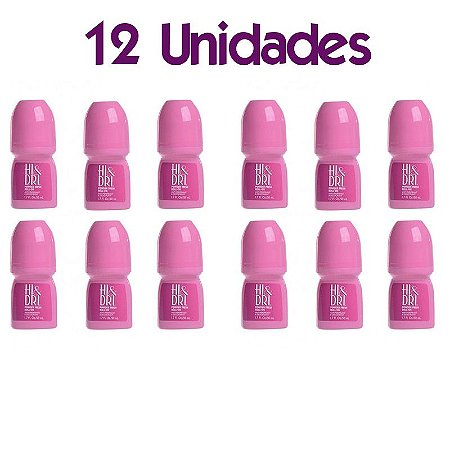 Kit com 12 Unidades Desodorante Hi & Dri Roll-On Powder Fresh 50ml