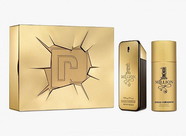 Kit 1 Million Edição Limitada Paco Rabanne Masculino - Eau de Toilette 100ml  + Desodorante 150ml - Perfumes Importados Originais | Compre na Lams  Perfumes