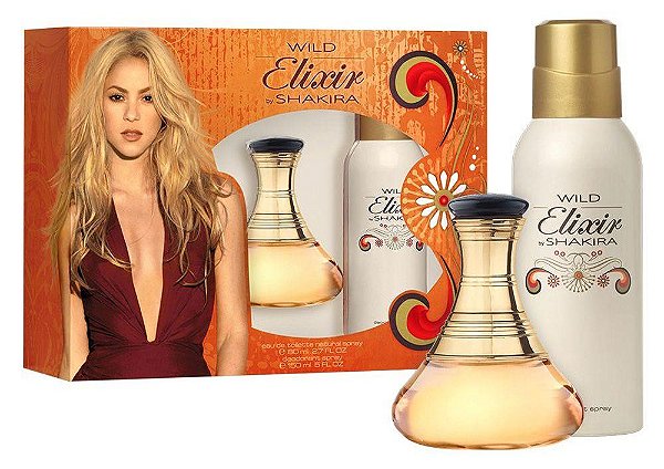 Kit Wild Elixir by Shakira Eau de Toilette Shakira - Perfume Feminino 80ml  + Desodorante 150ml - Lams Perfumes