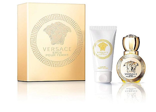 Kit Eros Pour Femme Eau de Parfum Versace 100ml + Luxury Body Lotion 100ml