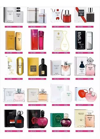 Perfumes Brand Collection Variados Atacado 20 Unidades