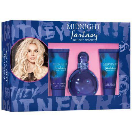 Kit Fantasy Midnight Britney Spears Eau de Parfum 100ml + Gel de Banho 50ml + Creme Corporal 50ml