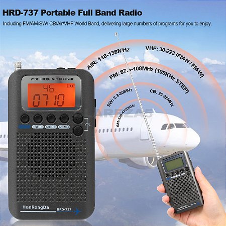 Rádio sintonia frequência aeronáutica escute fonia de aviões helicópteros torre
