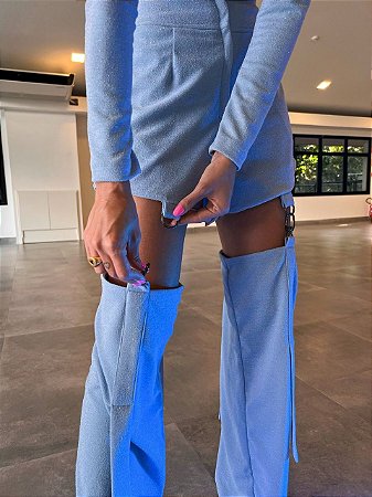 CALÇA LUREX AZUL
