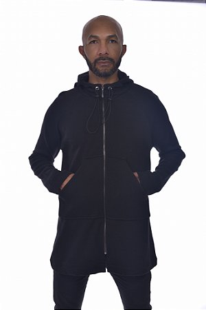 CASACO CAPUZ LONG PRETO