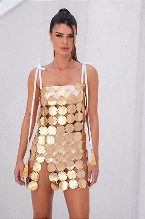 VESTIDO COURO RUSTIC GOLD