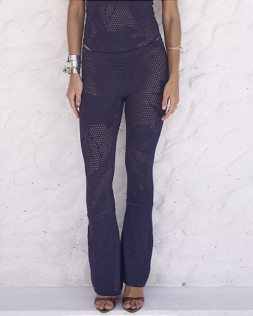 CALÇA TRICOT LÍRIO AZUL