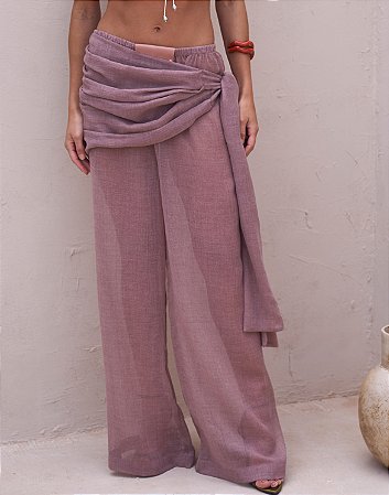 CALÇA TECIDO FLUIDO ROSE