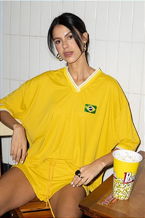 CONJUNTO AMARELO PERSONALIZADO COPA