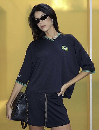 CONJUNTO PRETO PERSONALIZADO COPA