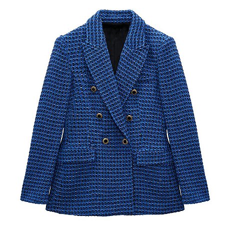 Blazer de tweed azul