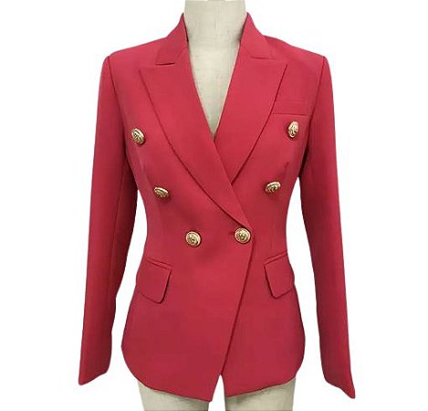 Blazer Dupla Abotoadura Cereja