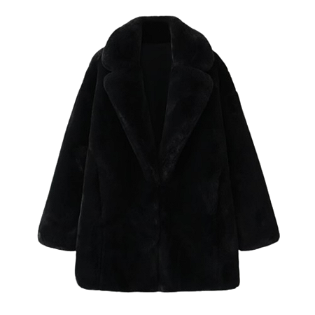 Casaco de pele preto