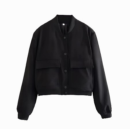 Jaqueta Bomber Preta