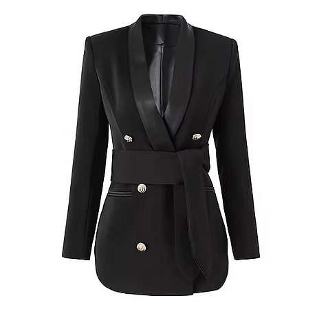 Blazer Alfaiataria Faixa Removível Preto