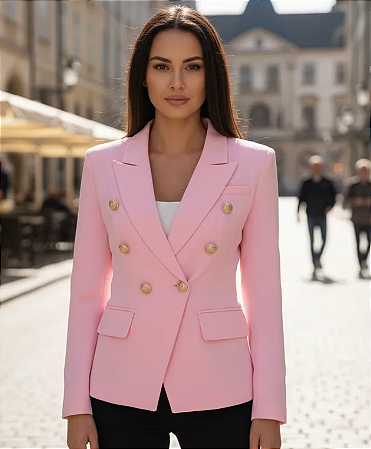 Blazer Dupla Abotoadura Rosa bebê
