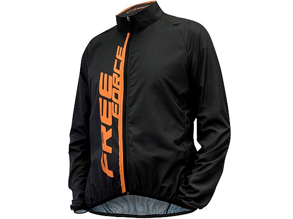 Jaqueta Ciclismo Corta Vento Free Force Fit Preta Masculina - TRIRACE