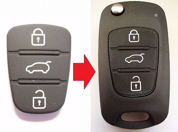 Capa Chave Telecomando Hyundai I30 Ix35 Azera Kia Cerato