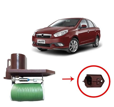 Resistencia Eletro Ventilador Fiat 51905875 Grand Siena Strada Uno Vivace Uno Way