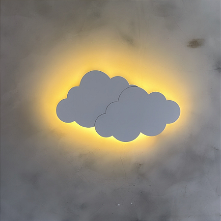 Nuvem Desenho Duplo Luminária Decorativa  Pequena