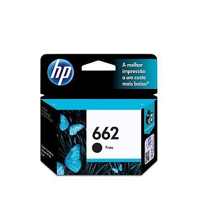 Cartucho de Tinta HP 662 Preto - CZ103AB