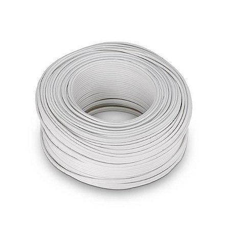 Cabo coax blindado HD Lite mini RG59 4mm branco 75ohm 85% 2x22awg 100m - Giga Security - GS0226