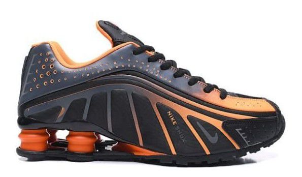 nike shox preto laranja