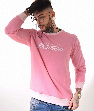 Blusa Moletom Rosa Urban Style 3D Clothing - 3D Clothing - Camisetas, Calças, Bonés e Blusas