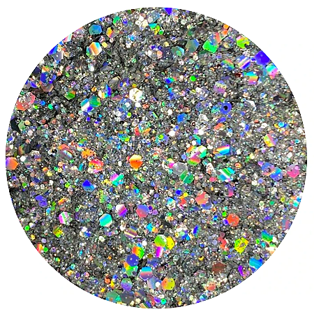 Glitter Flocado Prata Holográfico