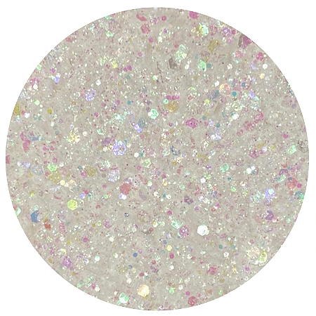 Glitter Flocado Branco Holográfico